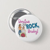 Badge Rond 5 Cm Roche de Doulas ! Cadeaux (Devant & derrière)