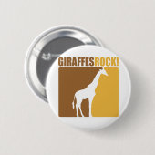 Badge Rond 5 Cm Roche de girafes ! #2 (Devant & derrière)