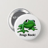 Badge Rond 5 Cm Roche de grenouilles ! (Devant & derrière)