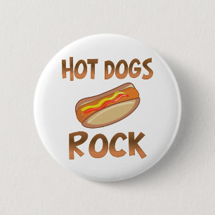 Badge Rond 5 Cm Roche de hot-dogs