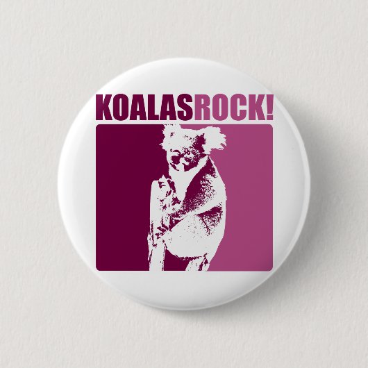 Badge Rond 5 Cm Roche de koala ! (Devant)