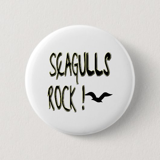 Badge Rond 5 Cm Roche de mouettes ! Bouton (Devant)