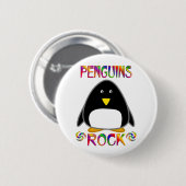 BADGE ROND 5 CM ROCHE DE PINGOUINS (Devant & derrière)