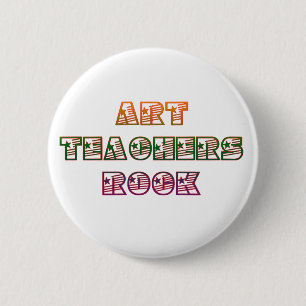 BADGE ROND 5 CM ROCHE DE PROFESSEURS D'ART