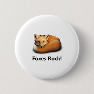Badge Rond 5 Cm Roche de renards !