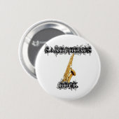 Badge Rond 5 Cm Roche de saxophones (Devant & derrière)