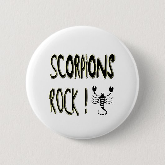 Badge Rond 5 Cm Roche de scorpions ! Bouton (Devant)