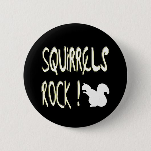 Badge Rond 5 Cm Roche d'écureuils ! Bouton (Devant)