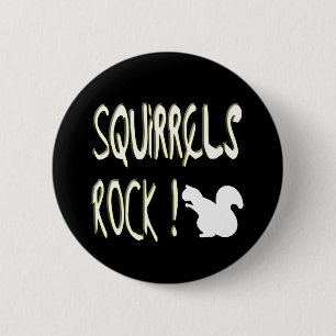 Badge Rond 5 Cm Roche d'écureuils ! Bouton