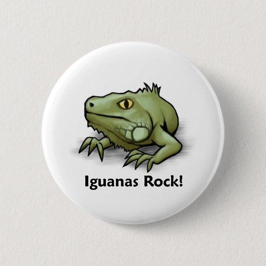 Badge Rond 5 Cm Roche d'iguanes ! (Devant)