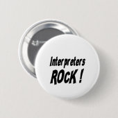 Badge Rond 5 Cm Roche d'interprètes ! Bouton (Devant & derrière)