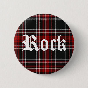 Badge Rond 5 Cm Roche rouge de plaid - bouton