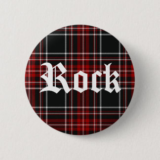 Badge Rond 5 Cm Roche rouge de plaid - bouton