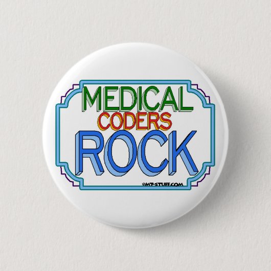 Badge Rond 5 Cm Rocher de codeurs Médicales (Devant)