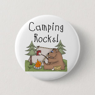 Badge Rond 5 Cm Roches de camping