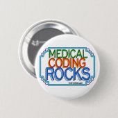 Badge Rond 5 Cm Roches de codage Médicales (Devant & derrière)