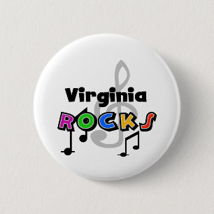 Badge Rond 5 Cm Roches de la Virginie