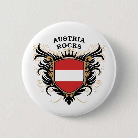 Badge Rond 5 Cm Roches de l'Autriche (Devant)