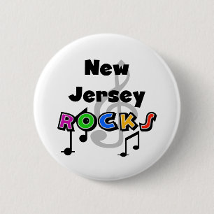 Badge Rond 5 Cm Roches de New Jersey