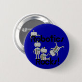 Badge Rond 5 Cm Roches de robotique (Devant & derrière)