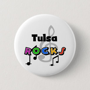Badge Rond 5 Cm Roches de Tulsa