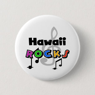 Badge Rond 5 Cm Roches d'Hawaï