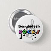 Badge Rond 5 Cm Roches du Bangladesh (Devant & derrière)