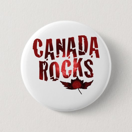 Badge Rond 5 Cm Roches du Canada (Devant)