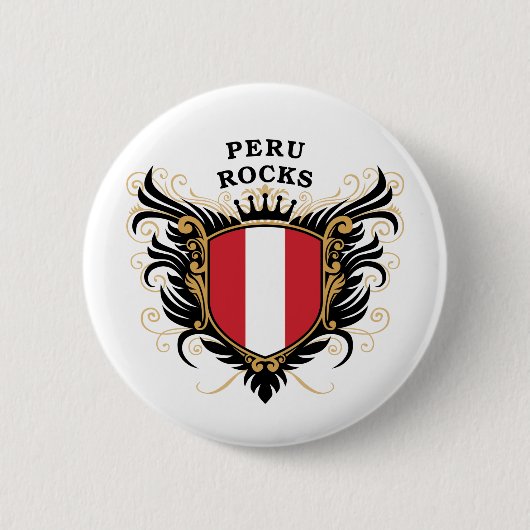 Badge Rond 5 Cm Roches du Pérou (Devant)