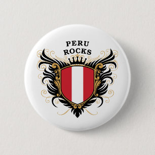 Badge Rond 5 Cm Roches du Pérou