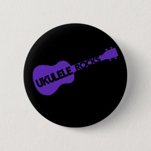Badge Rond 5 Cm Roches d'ukulélé