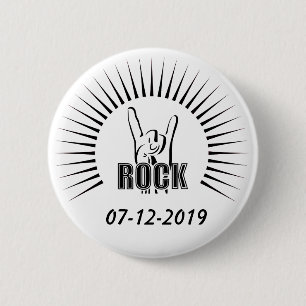 Badge Rond 5 Cm Rock