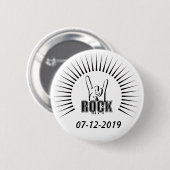 Badge Rond 5 Cm Rock (Devant & derrière)
