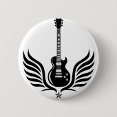 Badge Rond 5 Cm rock and roll electric guitar witar (Devant)