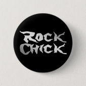 Badge Rond 5 Cm Rock Chick (Devant)