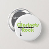 Badge Rond 5 Cm Rock Clarinets (Devant & derrière)