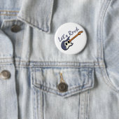 Badge Rond 5 Cm Rock Guitar (En situation)