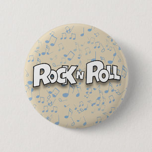 Badge Rond 5 Cm Rock N Roll