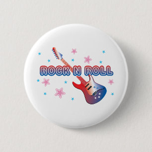 Badge Rond 5 Cm Rock N Roll