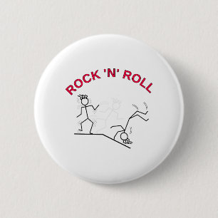 Badge Rond 5 Cm Rock 'N' Roll