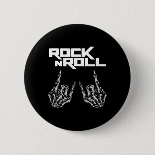 Badge Rond 5 Cm Rock On Band Tee - shirts For Women Rock And Roll 