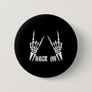 Badge Rond 5 Cm Rock On Band Tee - shirts For Women Rock And Roll 
