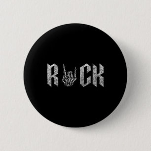 Badge Rond 5 Cm Rock On Band Tee - shirts For Women Rock And Roll 