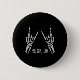 Badge Rond 5 Cm Rock On Band Tee - shirts For Women Rock And Roll 