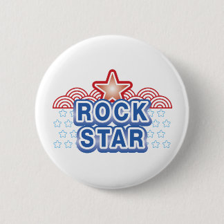 Badge Rond 5 Cm Rock Star