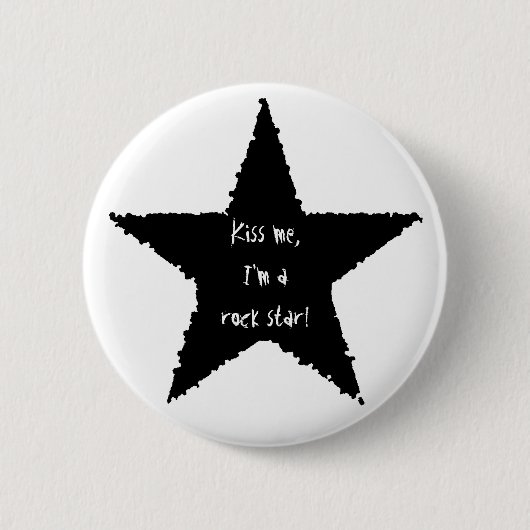 Badge Rond 5 Cm Rock star fun (Devant)