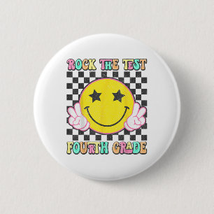 Badge Rond 5 Cm Rock The Test Day 4e année Enseignant 4e année T