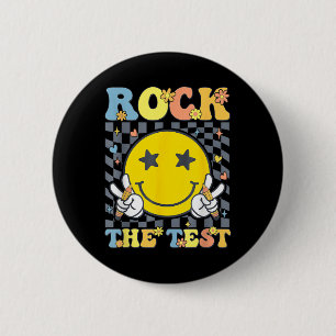 Badge Rond 5 Cm Rock The Test Test Day Enseignant
