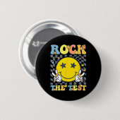 Badge Rond 5 Cm Rock The Test Test Day Enseignant (Devant & derrière)