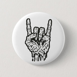 Badge Rond 5 Cm Rock zombie